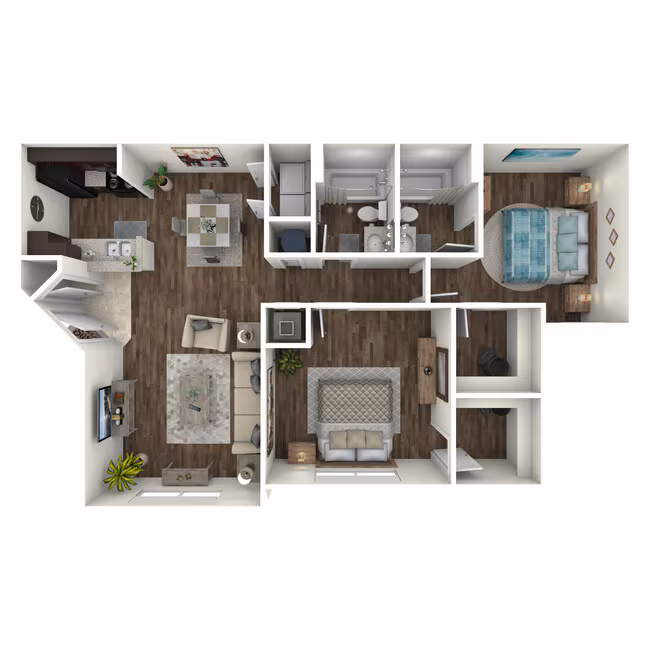 2 Beds • 2 Bath 524 floor plan